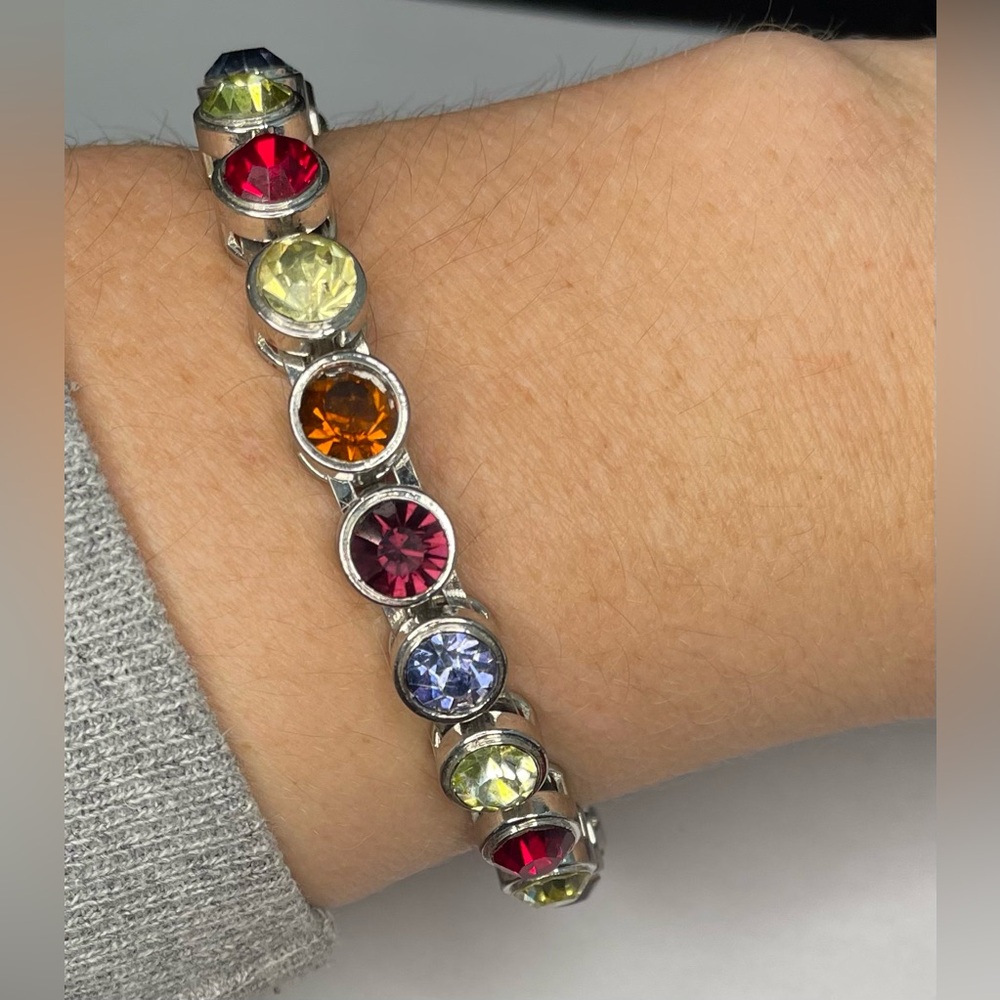 Elegant Multi-Color Gemstone Bracelet